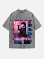 Madonna Print Round Neck T-shirt