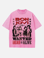 Bon Jovi Print Round Neck T-shirt