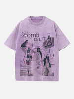 ILLIT Print Round Neck T-shirt