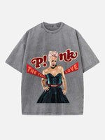 P!nk Print Round Neck T-shirt