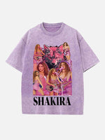 Shakira Print Round Neck T-shirt