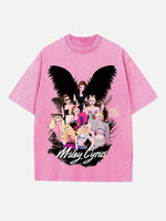 Miley Cyrus Print Round Neck T-shirt