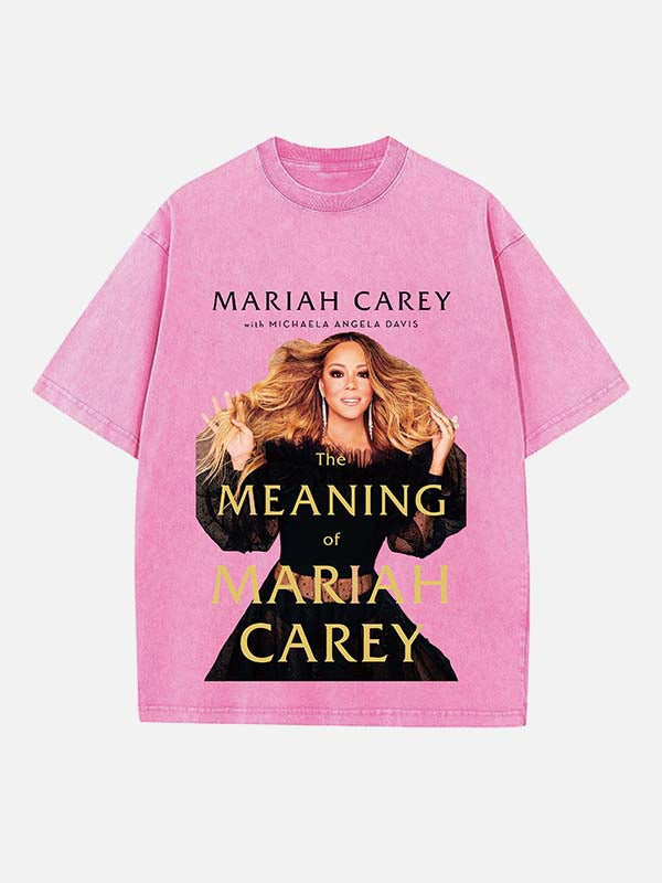 Mariah Carey Print Round Neck T-shirt