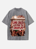 Coldplay Print Round Neck T-shirt