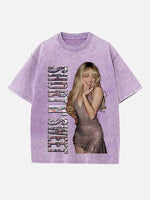 Sabrina Carpenter Print Round Neck T-shirt
