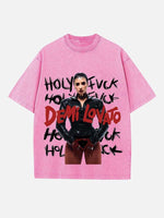 Demi Lovato Print Round Neck T-shirt
