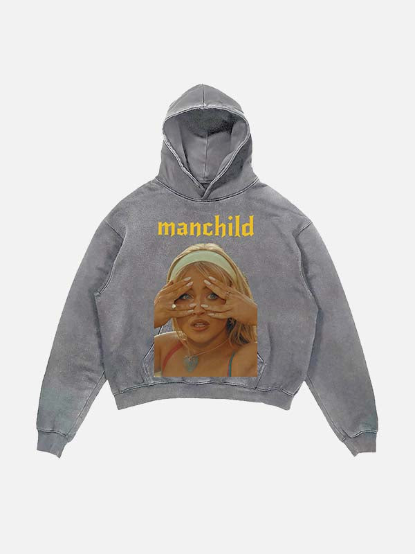 Sabrina Carpenter Print Slant Pockets Hoodie