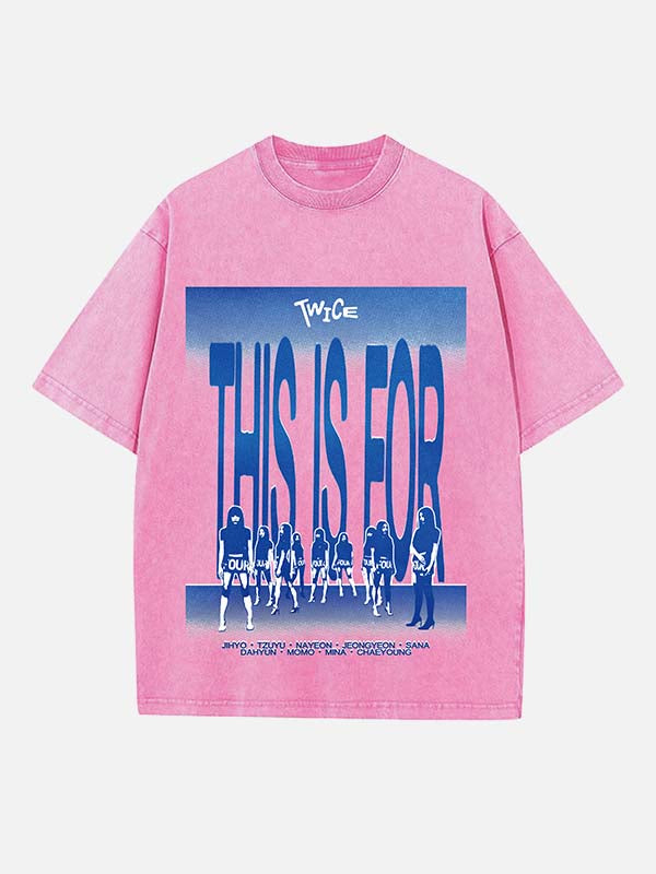 TWICE Print Round Neck T-shirt