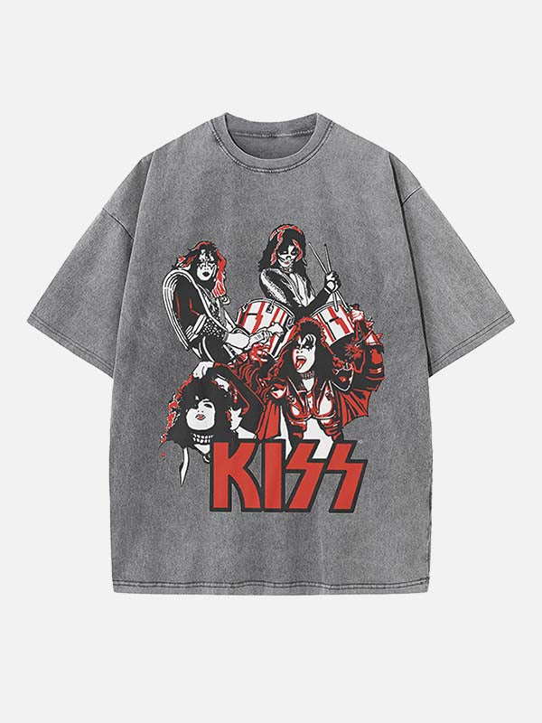 KISS Print Round Neck T-shirt