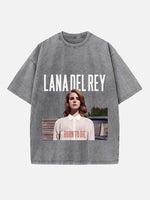 Lana Del Rey Print Round Neck T-shirt