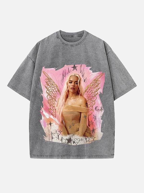 Karol G Print Round Neck T-shirt