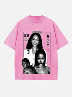 Rihanna Print Round Neck T-shirt
