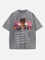 Juice WRLD Print Round Neck T-shirt