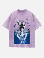 Miley Cyrus Print Round Neck T-shirt