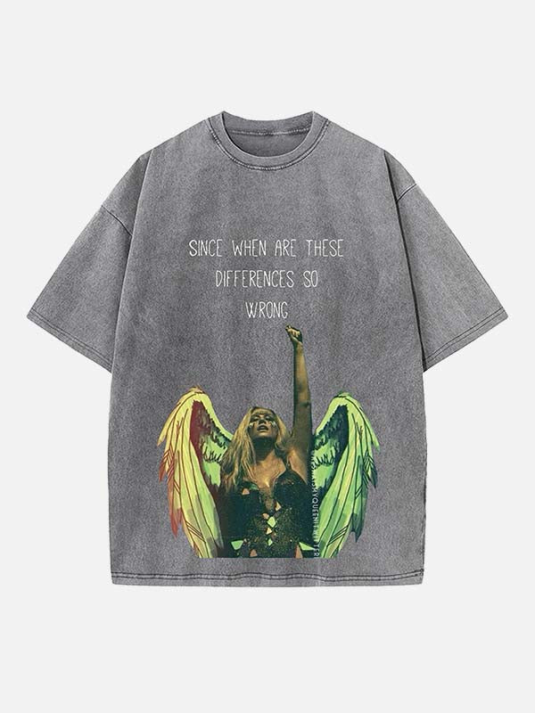 Kesha Print Round Neck T-shirt