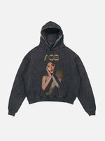 Ariana Grande Print Slant Pockets Hoodie