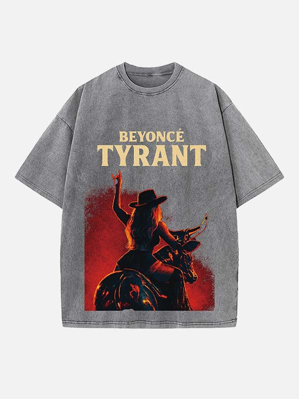 Beyoncé Print Round Neck T-shirt