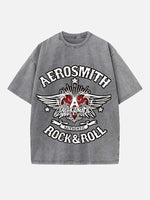 Aerosmith Print Round Neck T-shirt