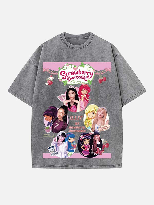 ILLIT Print Round Neck T-shirt