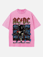 AC/DC Print Round Neck T-shirt