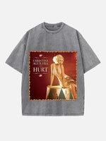 Christina Aguilera Print Round Neck T-shirt