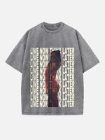 Tate McRae Print Round Neck T-shirt