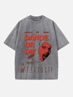 Lady Gaga Print Round Neck T-shirt