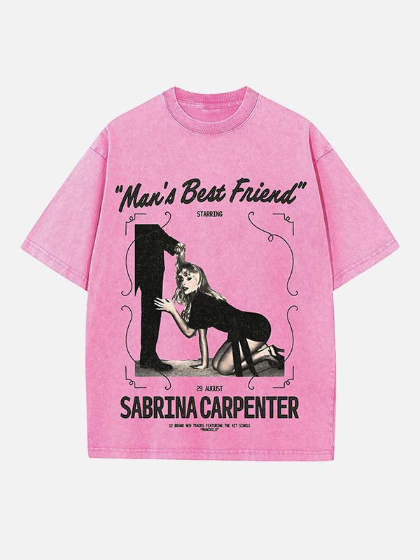 Sabrina Carpenter Print Round Neck T-shirt