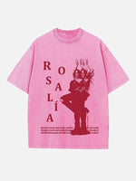 Rosalía Print Round Neck T-shirt