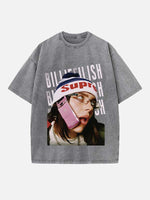 Billie Eilish Print Round Neck T-shirt