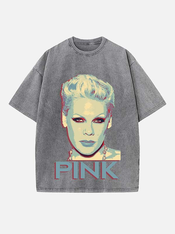 P!nk Print Round Neck T-shirt