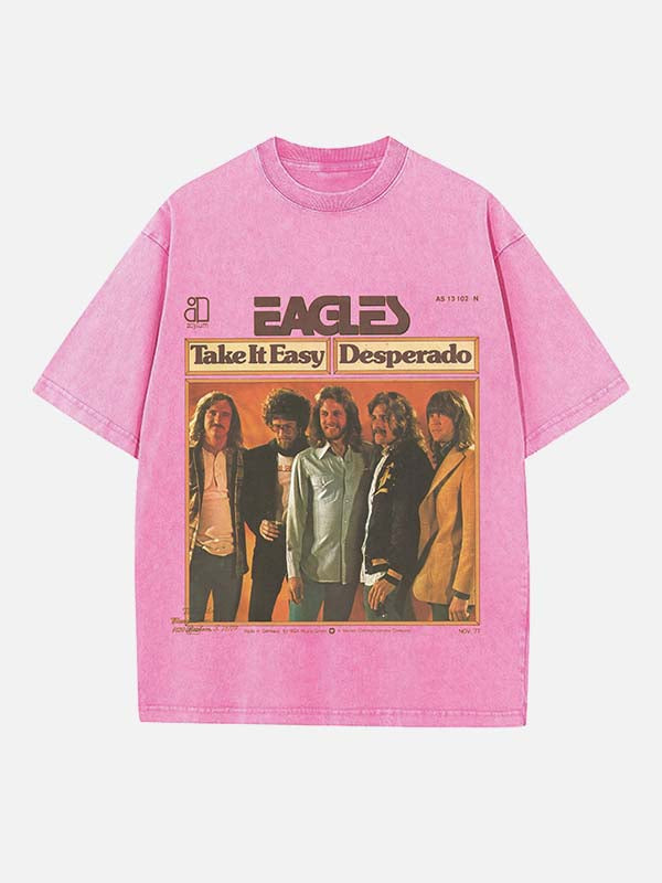 Eagles Print Round Neck T-shirt