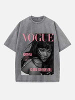 Rihanna Print Round Neck T-shirt
