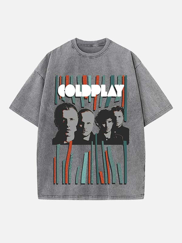 Coldplay Print Round Neck T-shirt