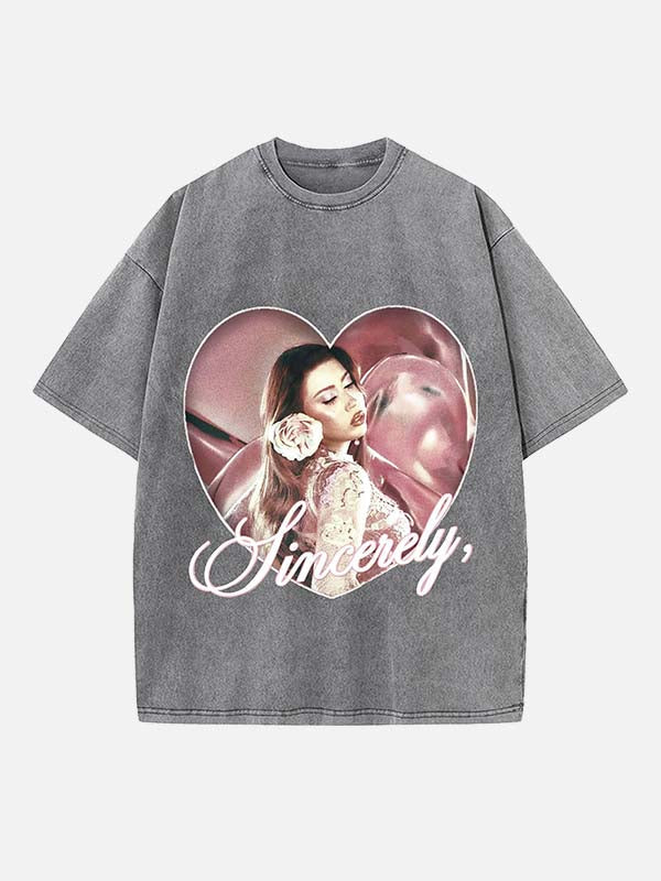 Kali Uchis Print Round Neck T-shirt
