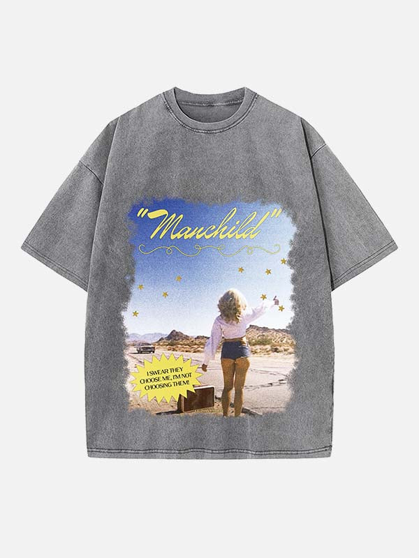 Sabrina Carpenter Print Round Neck T-shirt