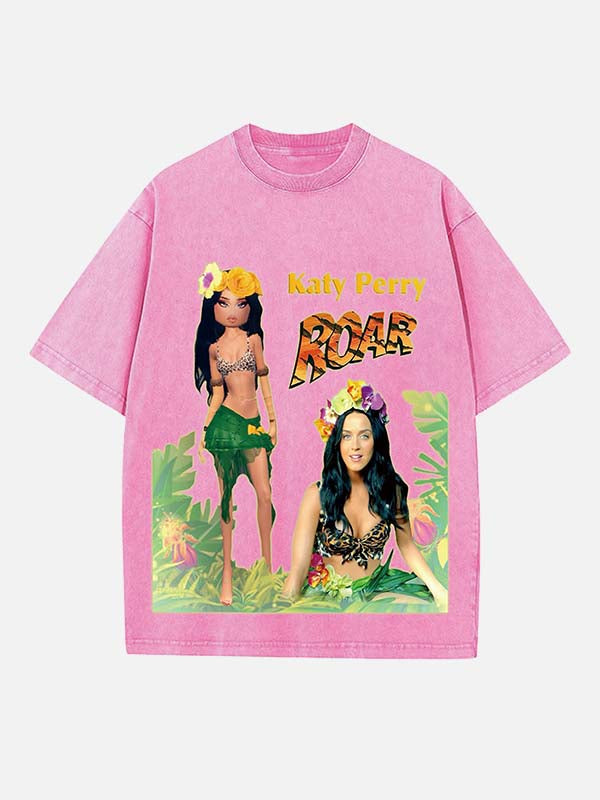 Katy Perry Print Round Neck T-shirt