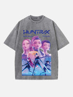 HUNTR/X Print Round Neck T-shirt