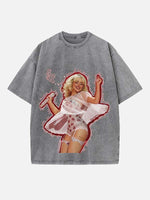 Sabrina Carpenter Print Round Neck T-shirt