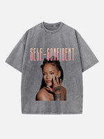 Rihanna Print Round Neck T-shirt