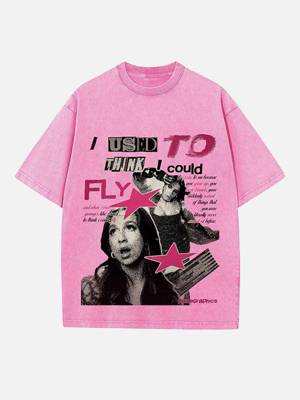 Tate McRae Print Round Neck T-shirt