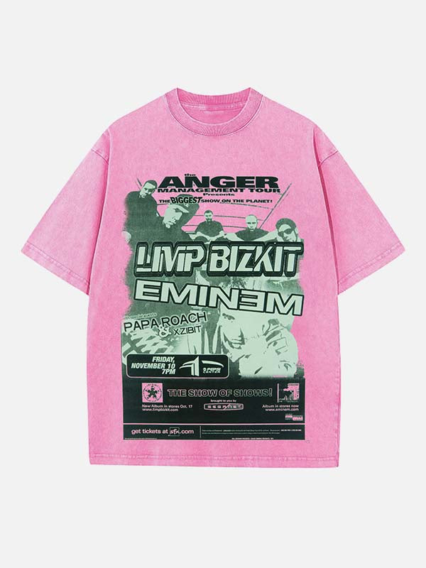 Limp Bizkit Print Round Neck T-shirt