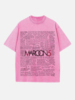 Maroon 5 Print Round Neck T-shirt
