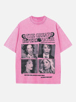 Halsey Print Round Neck T-shirt