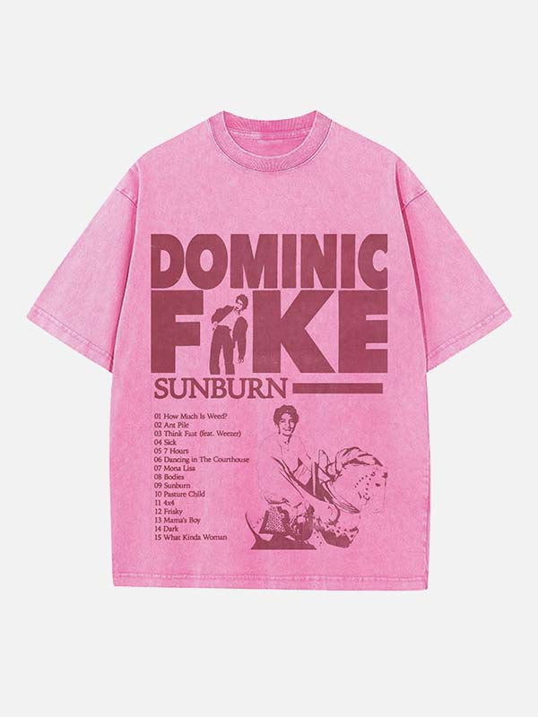 Dominic Fike Print Round Neck T-shirt