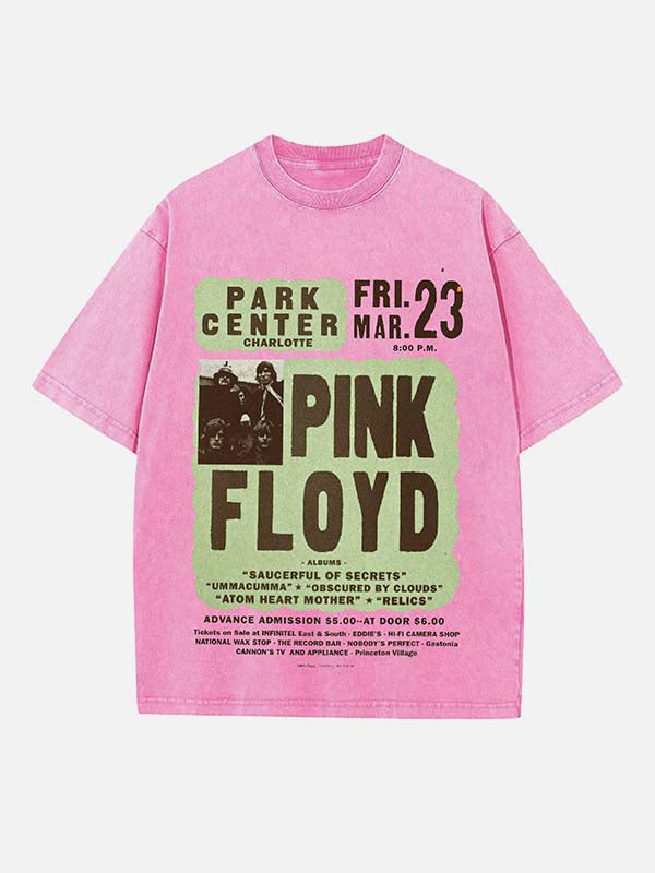 Pink Floyd Print Round Neck T-shirt