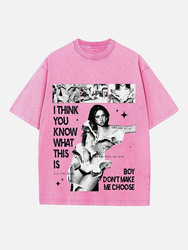 Tate McRae Print Round Neck T-shirt