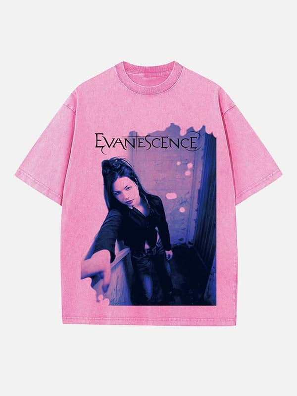 Evanescence Print Round Neck T-shirt