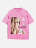Zara Larsson Print Round Neck T-shirt