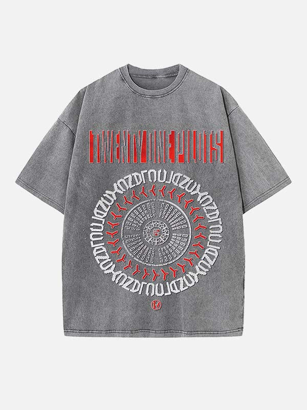 Twenty One Pilots Print Round Neck T-shirt